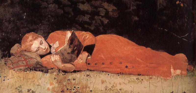 Winslow Homer The new novel readers Germany oil painting art